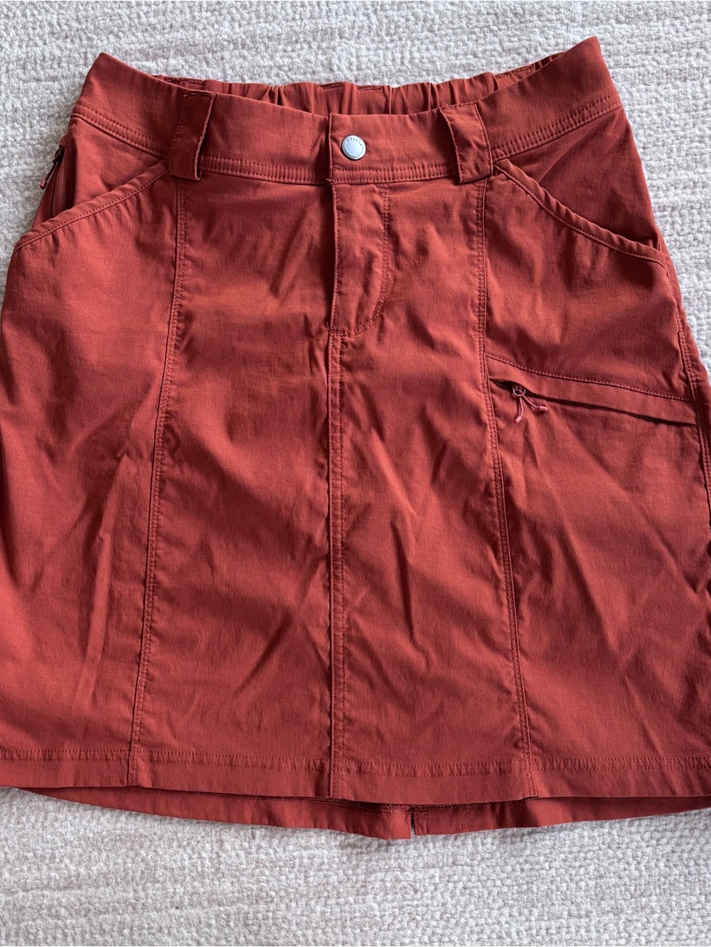 Duluth Trading Co Rust Orange Utility Skirt Skort 8